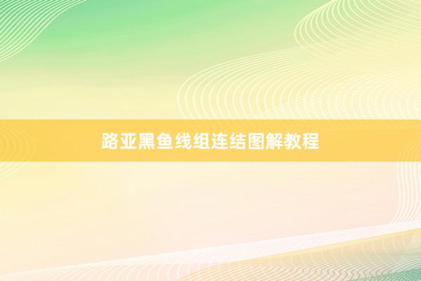路亚黑鱼线组连结图解教程